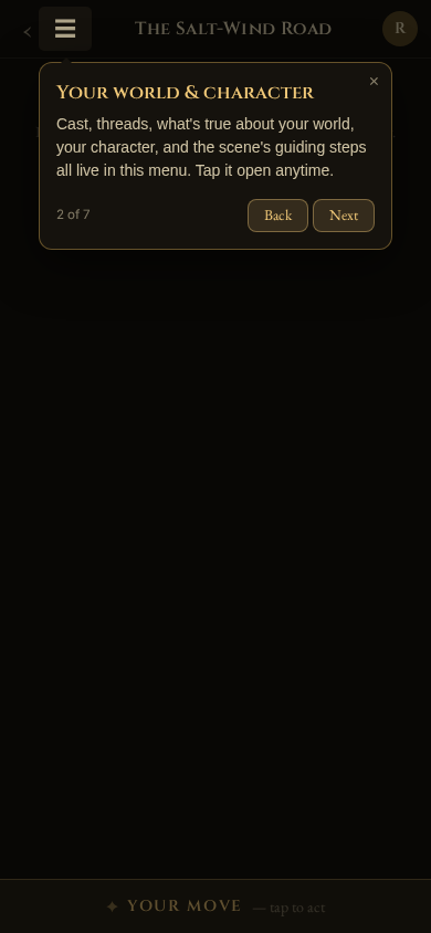 The mobile menu tip